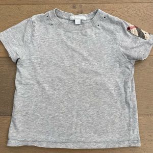 Burberry little boy grey  t shirt size 4